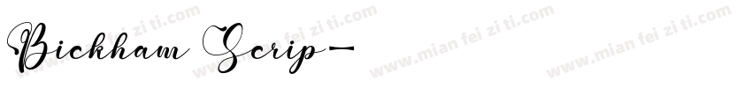 Bickham Scrip字体转换